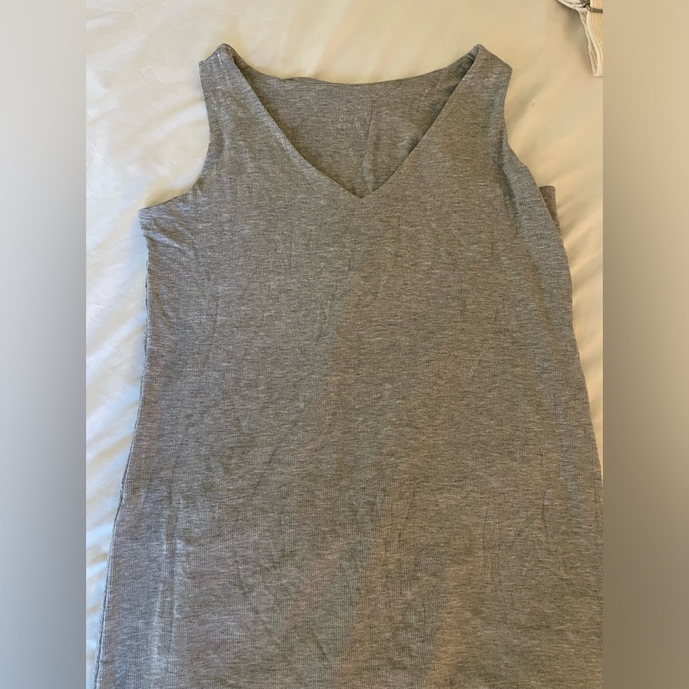 Cozy Earth Women’s Bamboo Rib-Knit V-Neck Tank Lounge Dress NWOT